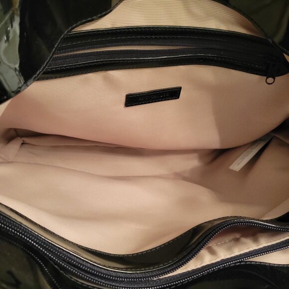 Ann Taylor Black Woven Tote with Wooden Handles - Picture 7 of 10